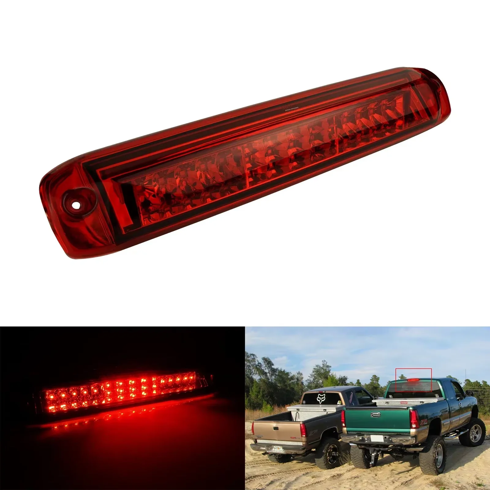 High Mount 3rd Brake Light For 1999-2007 Chevy Silverado & GMC Sierra - Clear Lens 7 thumbnail image