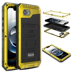 Ultimate 360° Protection IP68 Waterproof Shockproof Aluminum Metal Case - iPhone 15 Plus (YELLOW)