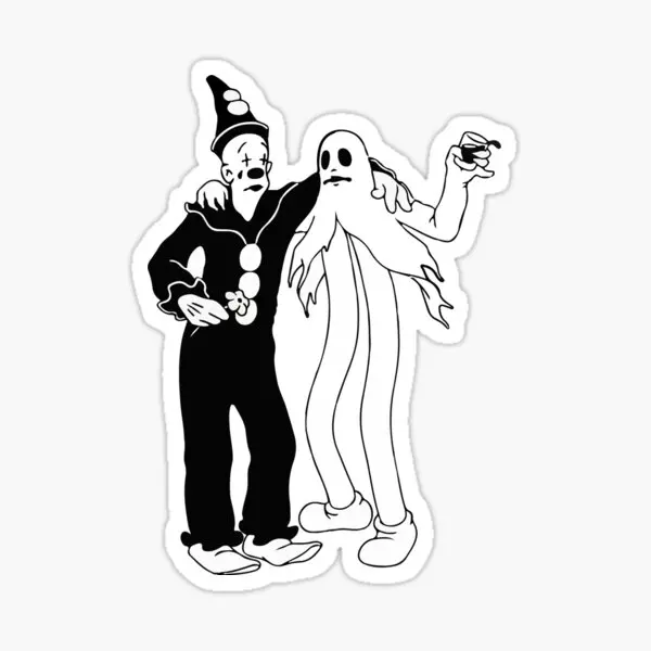 Ghostemane Cartoon Dark Retro Cartoon 5PCS Stickers for Print Water Bottles Window Room Background Funny Car Decorations Kid