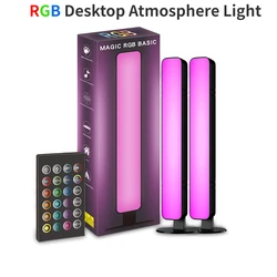 USB RGB LED Desk Atmosphere Lamp Pickup Lights Remote Control Color Rhythm Ambient Lamp For Car/Game Computer Desktop Decora