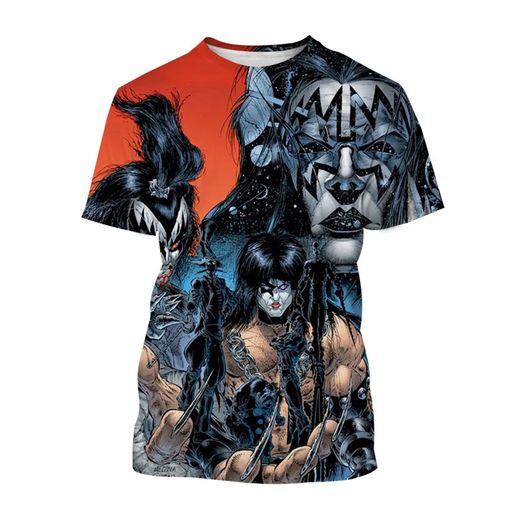 3D Print Short Sleeve O-Neck T-shirt Streetwear Oversized