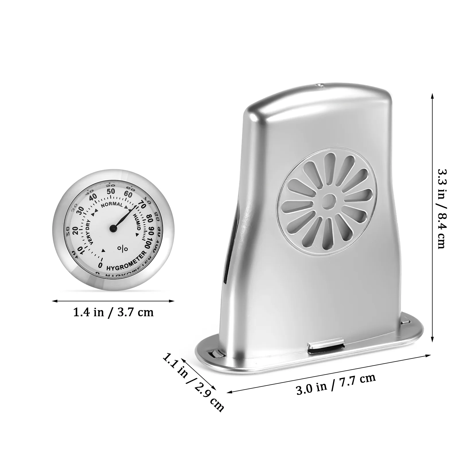 Silver Hygrometer Humidifier Set 2Pcs Guitar Maintenance Tools Soundhole Violin Accessories Musical Instruments