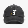 1pc "Snoopy" Printed Baseball Cap Unisex Retro Washed Distressed Sun Hat Outdoor Fashion Accessory Hat for Men & Women 1