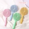 Candy Hollow Comb Lollipop Shape Hair Brush High Crown Volumizing Styling Comb Macaron Color Ladies Comb