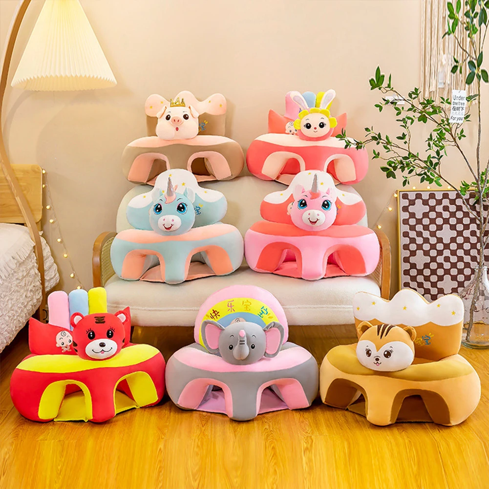 Cute Cartoon Baby Sofa Cover Learning to Sit Seat Feeding Chair Case Kids Baby Sofa Skin Infant Baby Seat Sofa Without Cotton