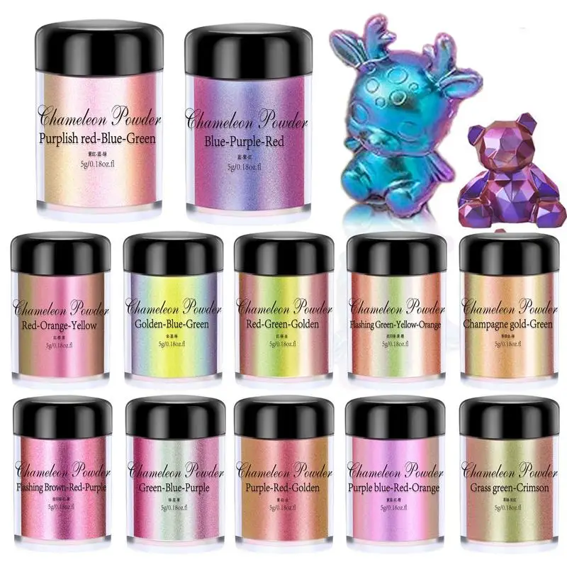 Chameleon Powder Mica Powder Colorant Resin Pigment Dye Pearl Nail Art Decoration UV Resin Epoxy Jewelry Making 5g