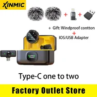 Wireless Lavalier Bluetooth Microphone Portable Audio Video Recording Mini Mic Noise Canceling For Gaming Phone Type-C PC Live