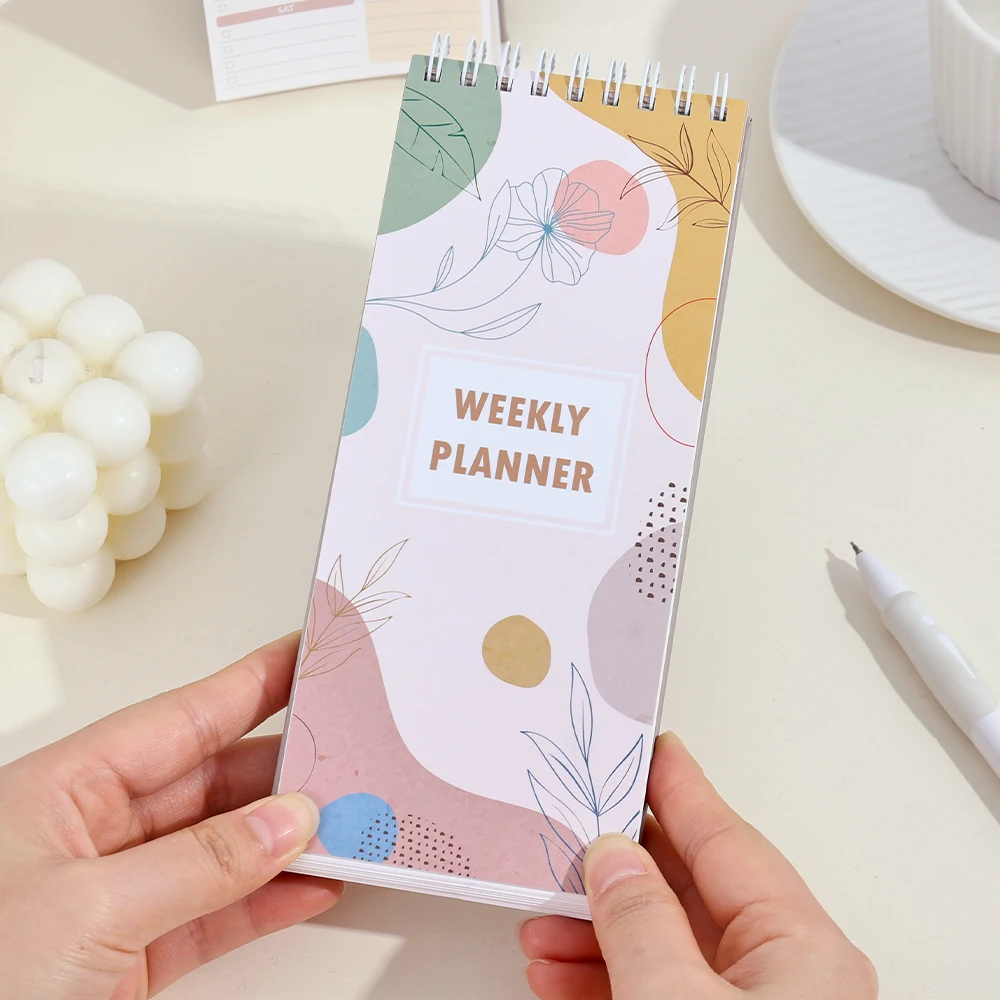 Undated Vertical Weekly Planner with Priority Notes Sections for Effective Time Management