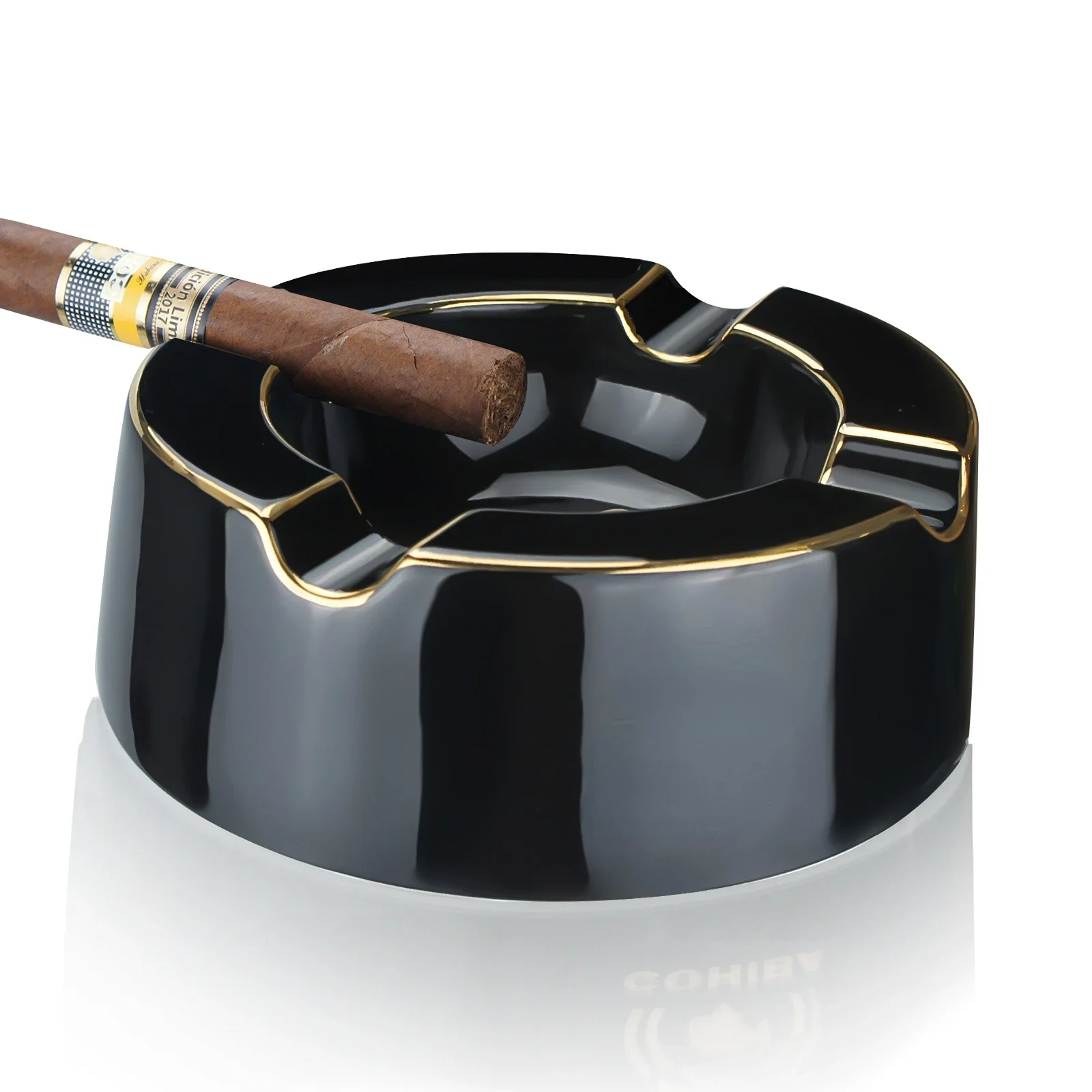 

Cigar Ashtray Big Ashtrays for 8" Round Cigarettes Large Rest Outdoor Cigars Ashtray for Patio/Outside/Indoor Ashtray