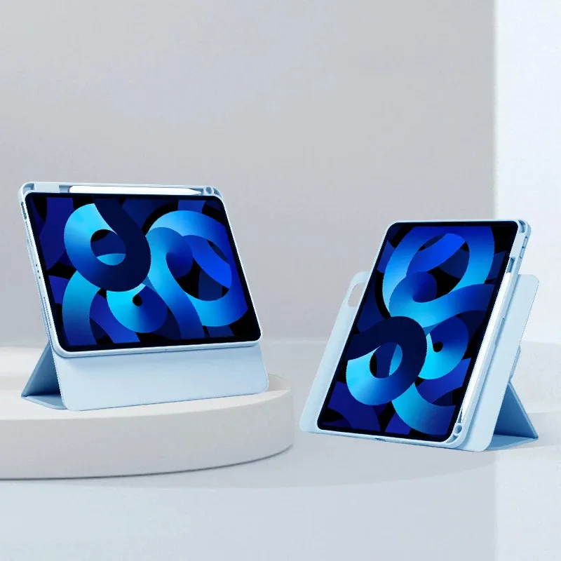 Enhanced 360° Rotating Magnetic Detachable Tablet Case with PU Cover