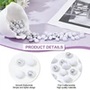 100 Pcs Fabric Covered Button, 10mm White Fabric Metal Shank Buttons 1-Hole Fabric Cloth Covered Round Buttons Crafting Sewing 6