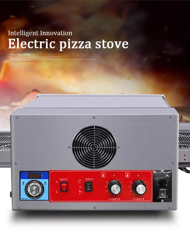 Electric/Gas Conveyor Pizza Oven Commercial 12 Inch Pizza Stove Oven Large Dispenser Cake Bread Pizza Making Machine 220V/380V