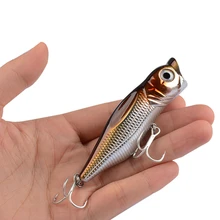 1Pcs Classic Popper Fishing Lure 92mm 17g 3D Eyes Hard Crankbait Bass Wobblers With 6# Hooks Pesca Iscas Fishing Tackle
