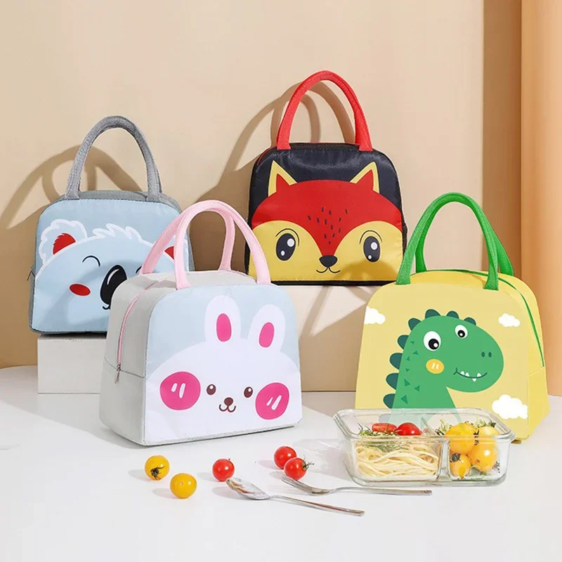Cute Cartoon Animal Tote Insulated Thermal Lunch Bag Picnic Food Storage Lunch Box Cooler Bags