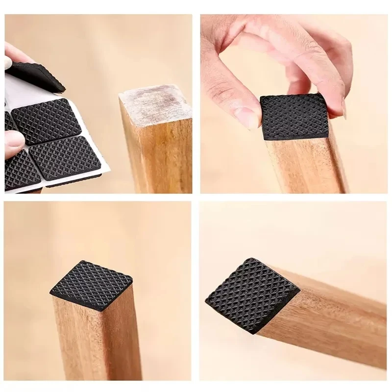 EVA Anti Scratch Furniture Feet Pads 5mm Thick Black