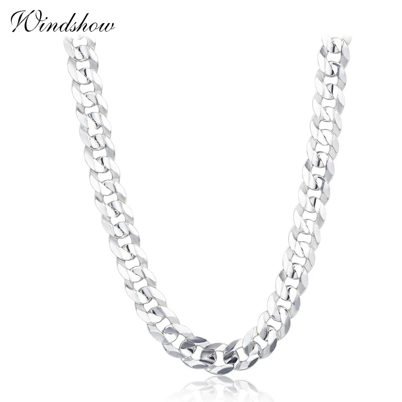 50cm 80cm 5mm 925 Sterling Silver Flate Curb Chain Necklaces Necklace Women Men Jewelry Collares Kolye Collier Hiphop Ketting Necklaces Aliexpress