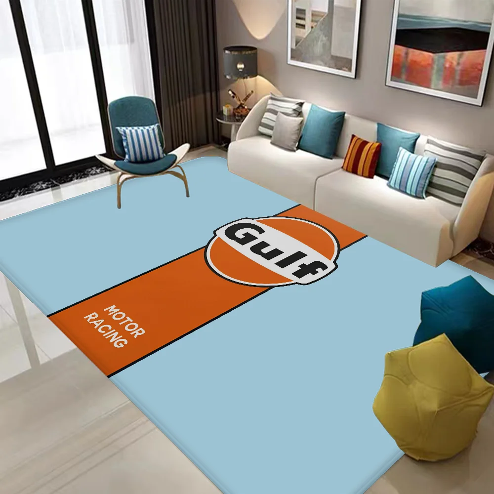 Gulf Racing Car Entrance Door Mat Washable Non-Slip Living Room Sofa Chairs Area Mat Kitchen Welcome Doormat 4