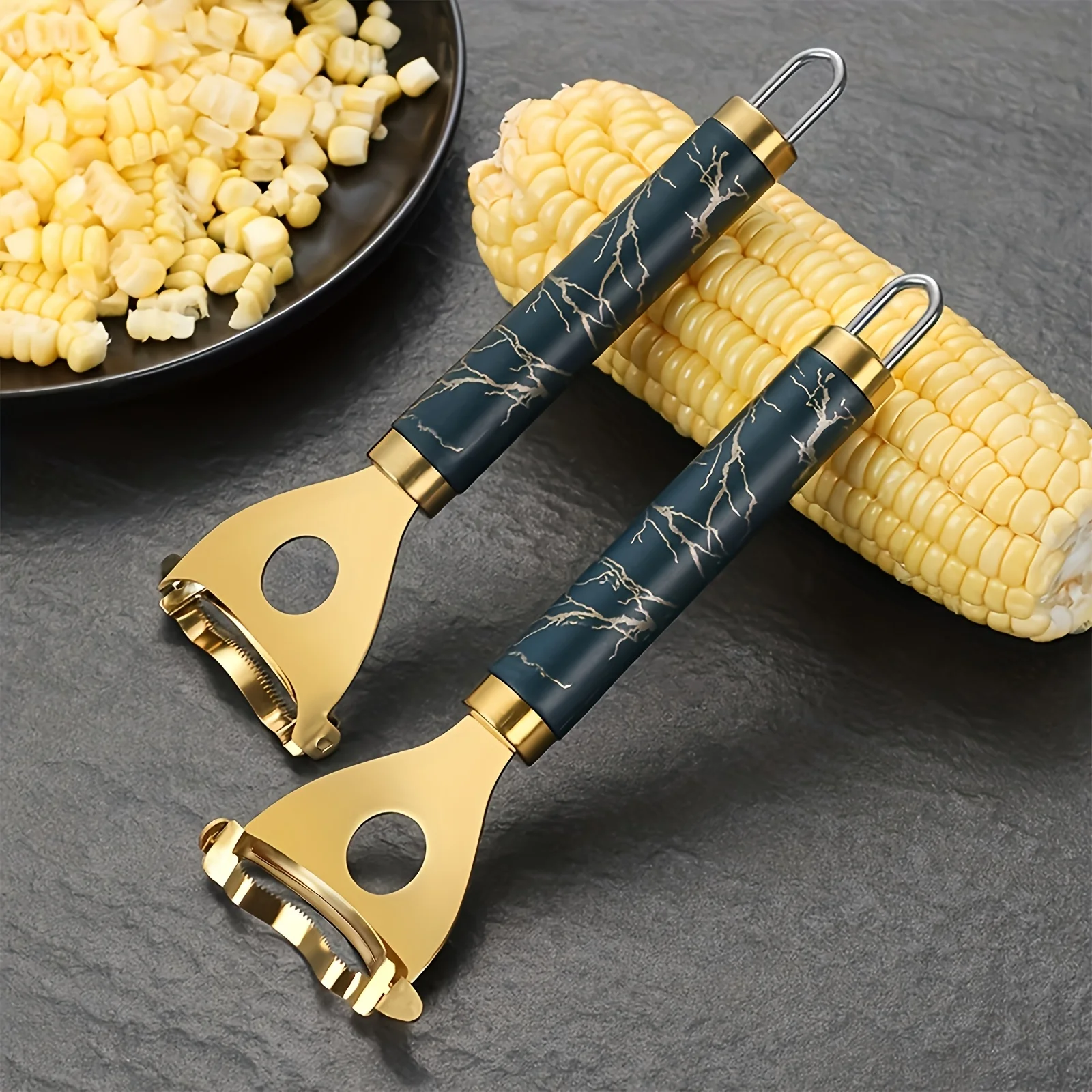 Stainless Steel Single Pack Corn Peeler - Corn Husker, Reusable Corn Sheller, Creative Multifunctional Kitchen Peeler