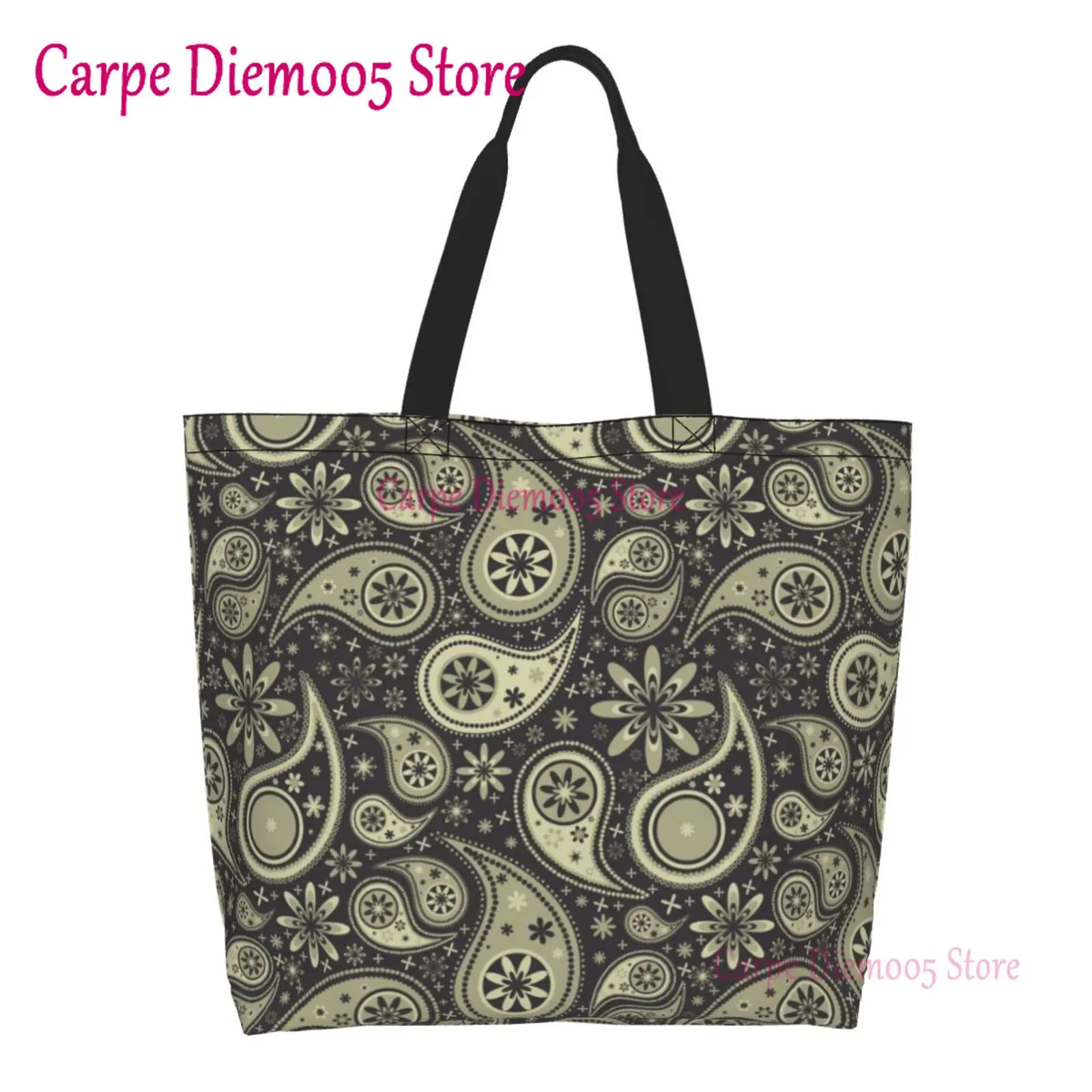 Black And White Paisley Chicano Bandana Style Large Capacity