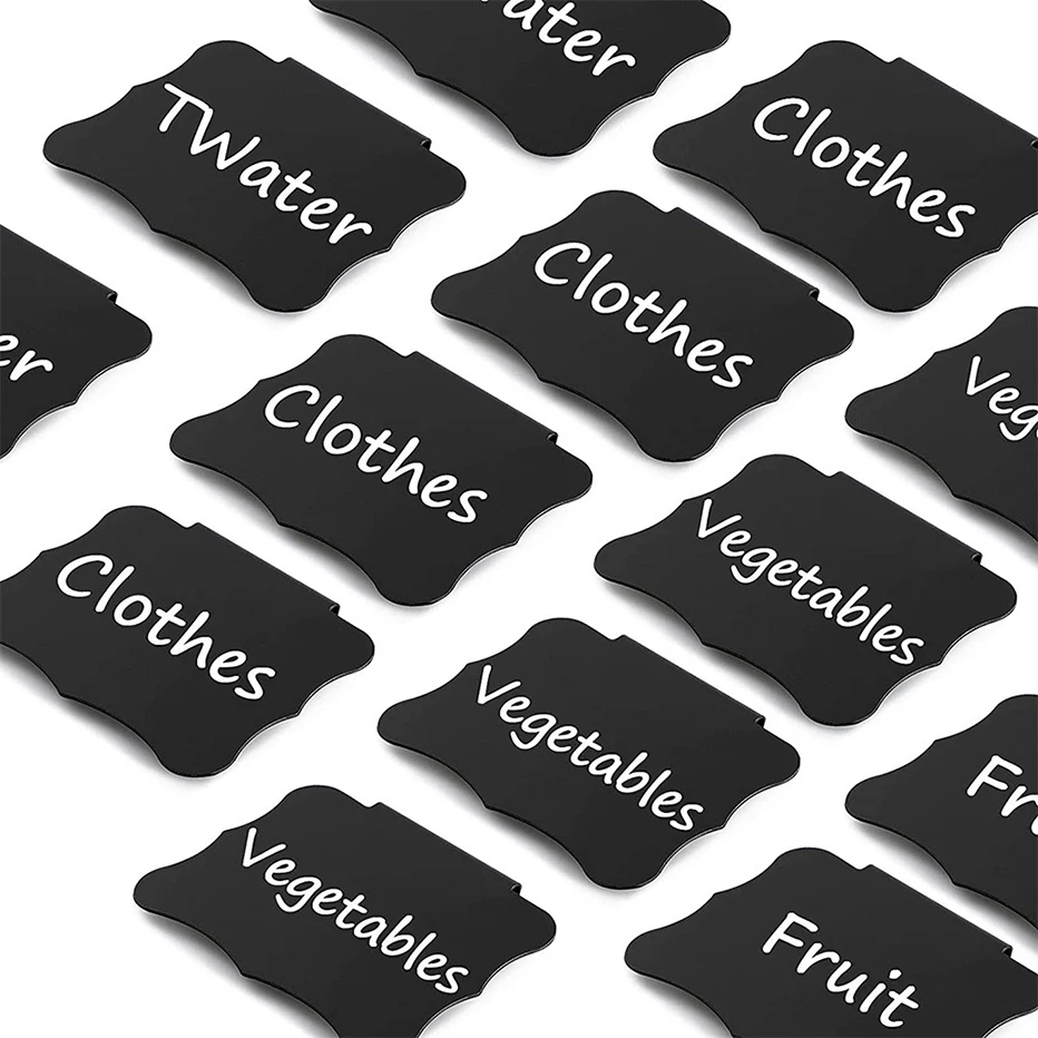 Description Picture 6 of item5pcs Basket Labels Clips On for Storage Bin Erasable Plastic Kitchen Pantry Labels Removable Tag Stickers Chalkboard Basket Tag