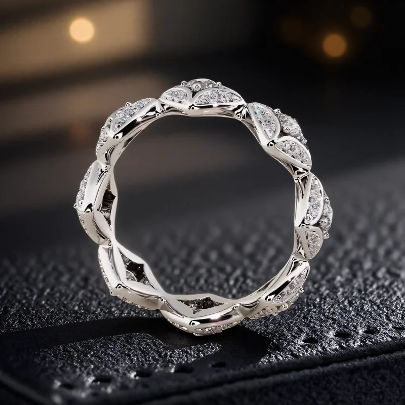 Unique White Zircon Geometric Rings For Women Silver Color Pormise Engagement Wedding Bands Bridal Jewelry Mothers Day Gifts 4