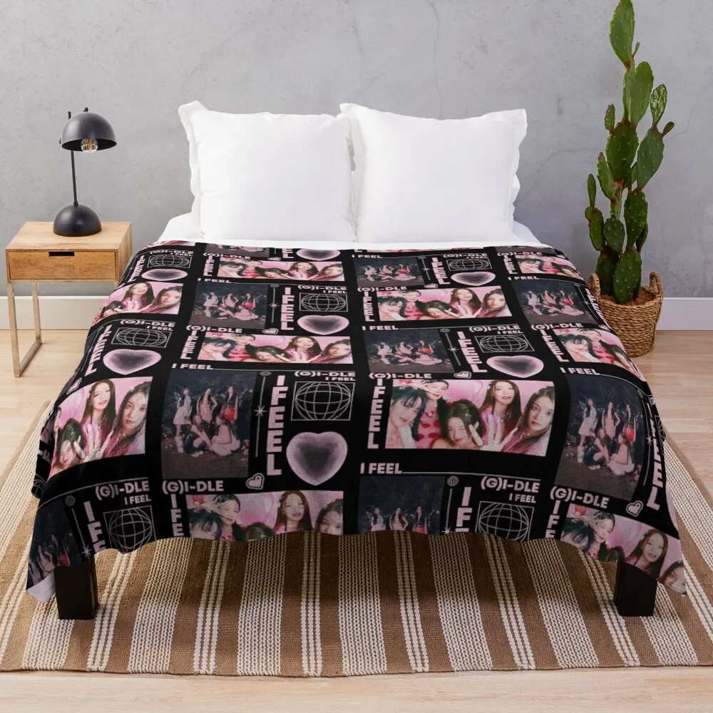 

GIDLE Kpop плед одеяло мягкие кровати для декоративных фотодиванов одеяла