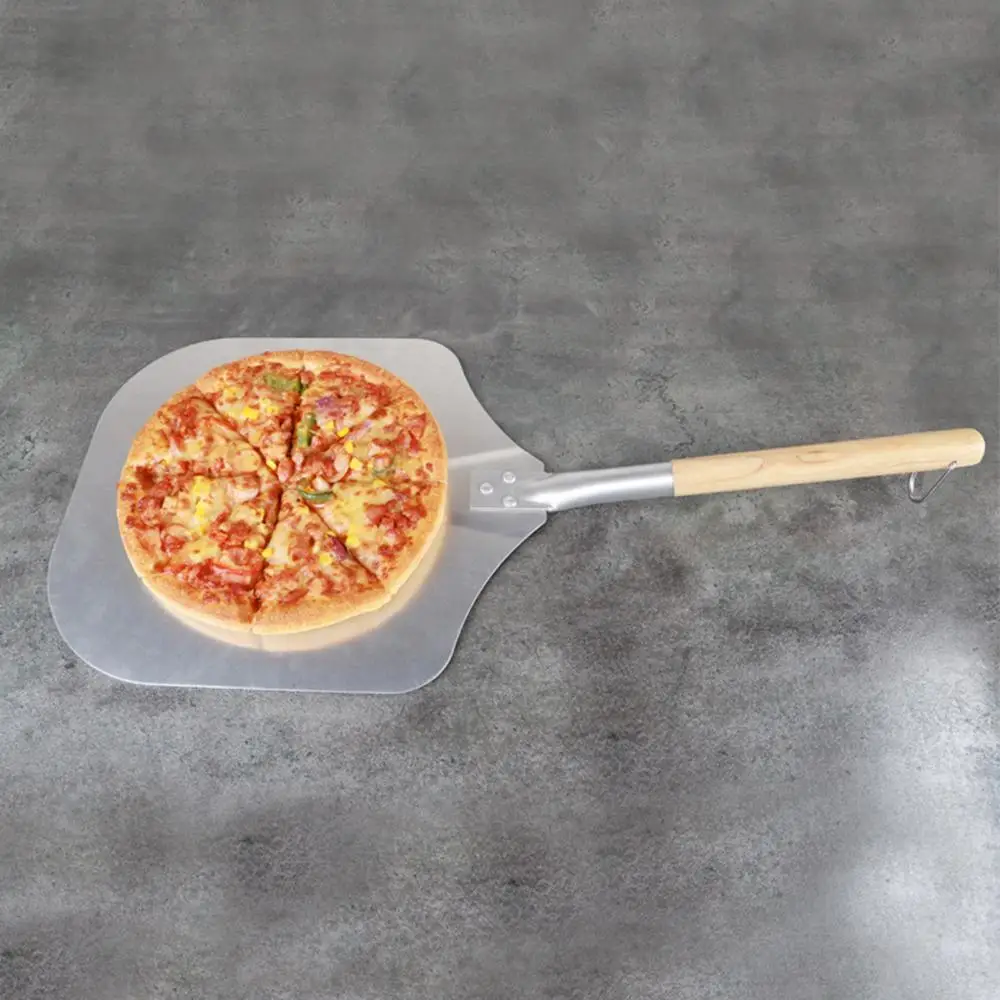 Shovel Wood Removable Aluminum Pizza Peel With Long Wooden Handle Pastry Tools Accessories Pizza Paddle Spatula Cake Baking Cutt
