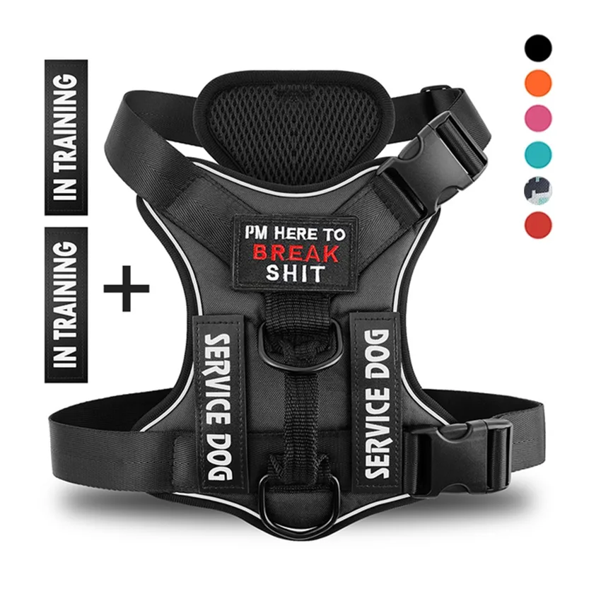 CustomizableDogHarnessNopullReflectivePetHarnessVestForSmall