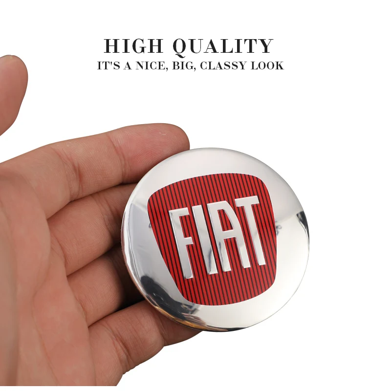 Car Emblem Auto Wheel Center Hub Caps Decal For Fiat Abarth 500 Tipo FR Punto Ducato Stilo Palio Bravo Pondo 4Pcs 56mm