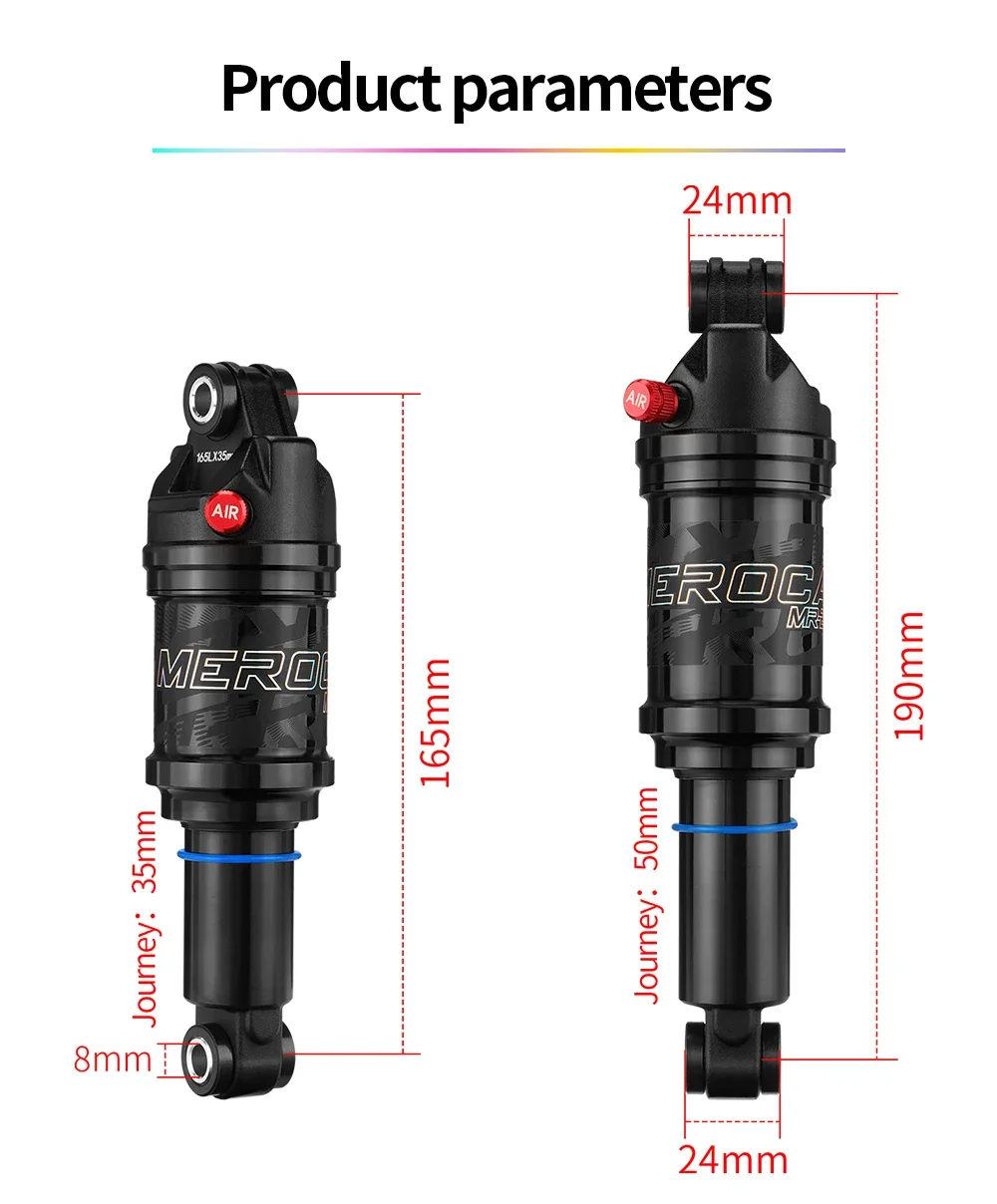 30mm/50mm Travel Air Pressure Shock Absorber Adjustable Mountain