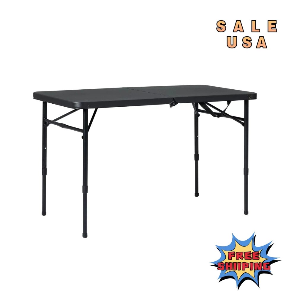 

Портативный стол для улицы, пластиковый складной стол с регулируемой высотой, 40 Д X 20 Вт, многофункциональная черная офисная мебель, прочный