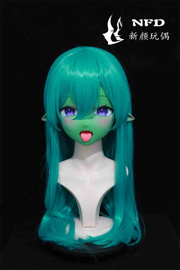(Monster Girl) Full Head Super Sweet Female Resin Crossdressing Bjd Doll Kig Cosplay Maschera Kigurumi