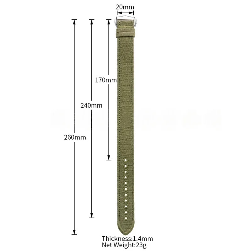 Universal Sport Weave Nylon Watch Strap with Fold Buckle – High Quality Fabric Bracelet