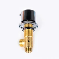 Solid Brass Chrome Finish Bathtub Hot & Cold Water Control Valve Faucet Bath Shower Mixer Bathtub 3 Piece Set Switch Valves 2