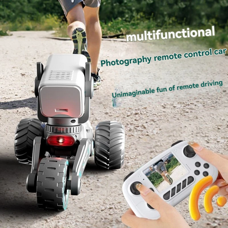 Children's rc remote control car handle HD photo remote dialog photography deformation stunt car boys toys Christmas gift 3
