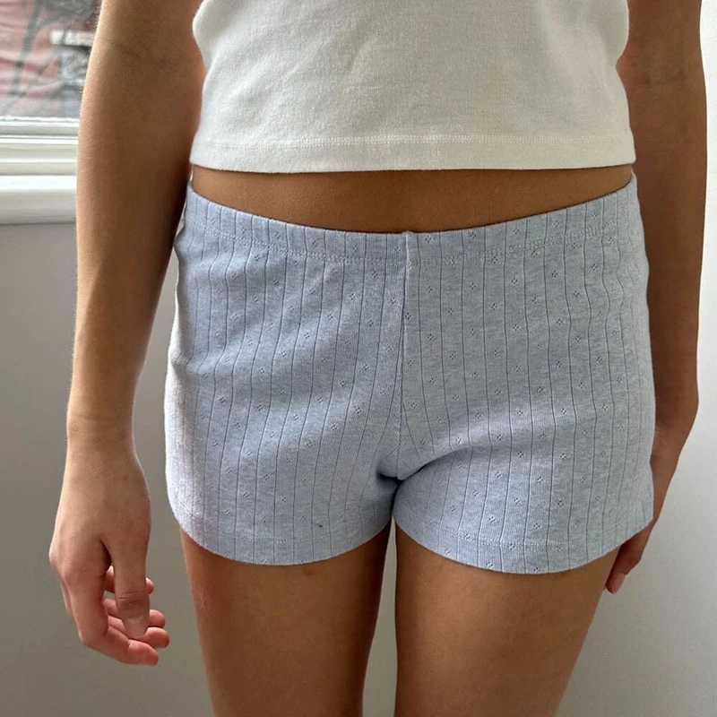 

Повседневные хлопковые приталенные Пижамные шорты с эластичным поясом, женские шорты для отдыха, летняя одежда для сна, спортивные шорты Y2K, эстетические кавайные шорты