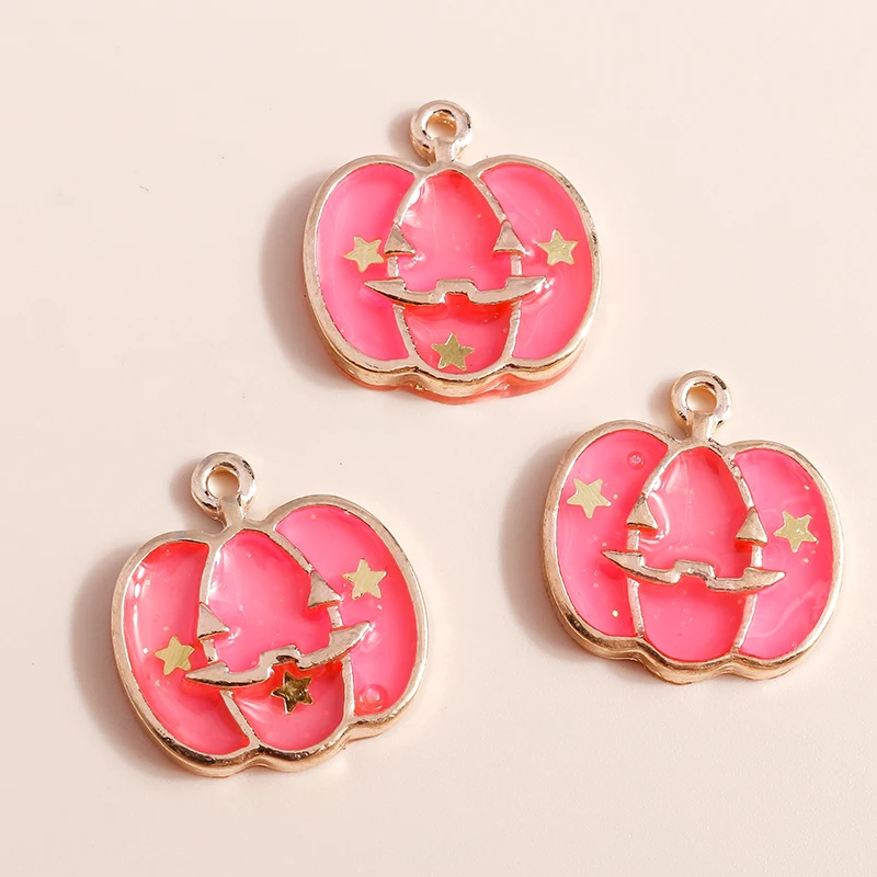 20 Stück süße Mischung Emaille Halloween Geist Kürbis Fledermaus Charms Anhänger für Schmuckherstellung Tropfen Ohrringe Halsketten Armbänder DIY Geschenke – Detail 12