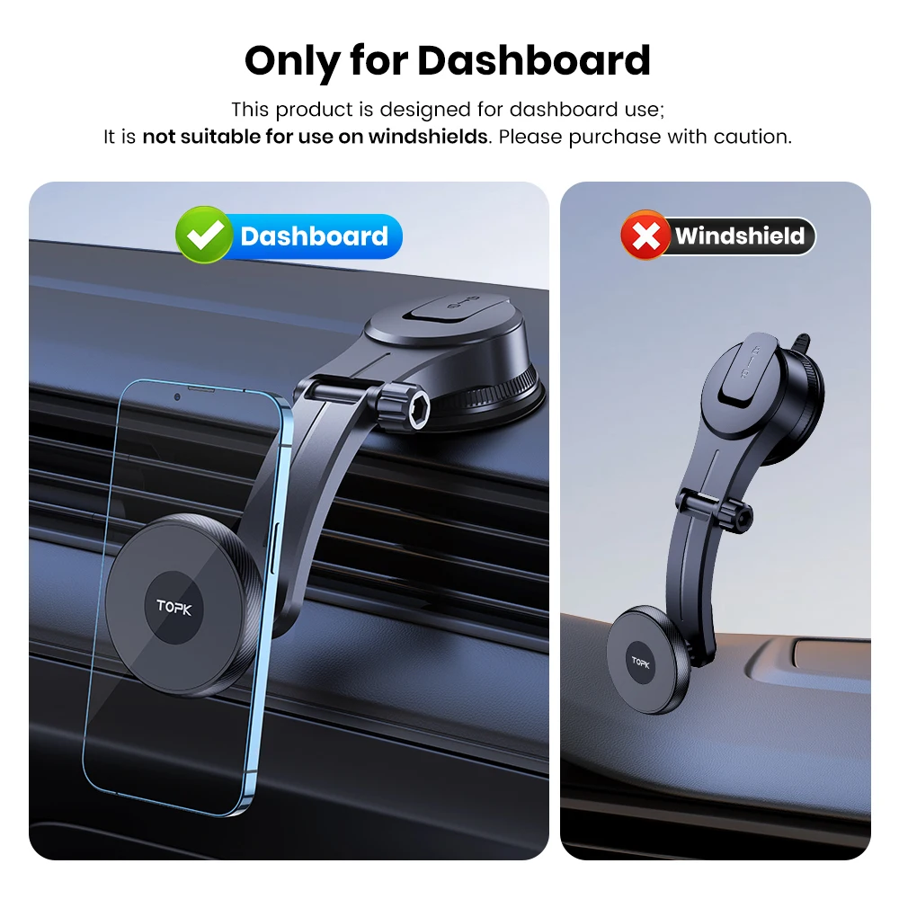 D48C Magnetic Phone Holder for Car, Magnetic Car Phone Mount, Powerful Magnetism