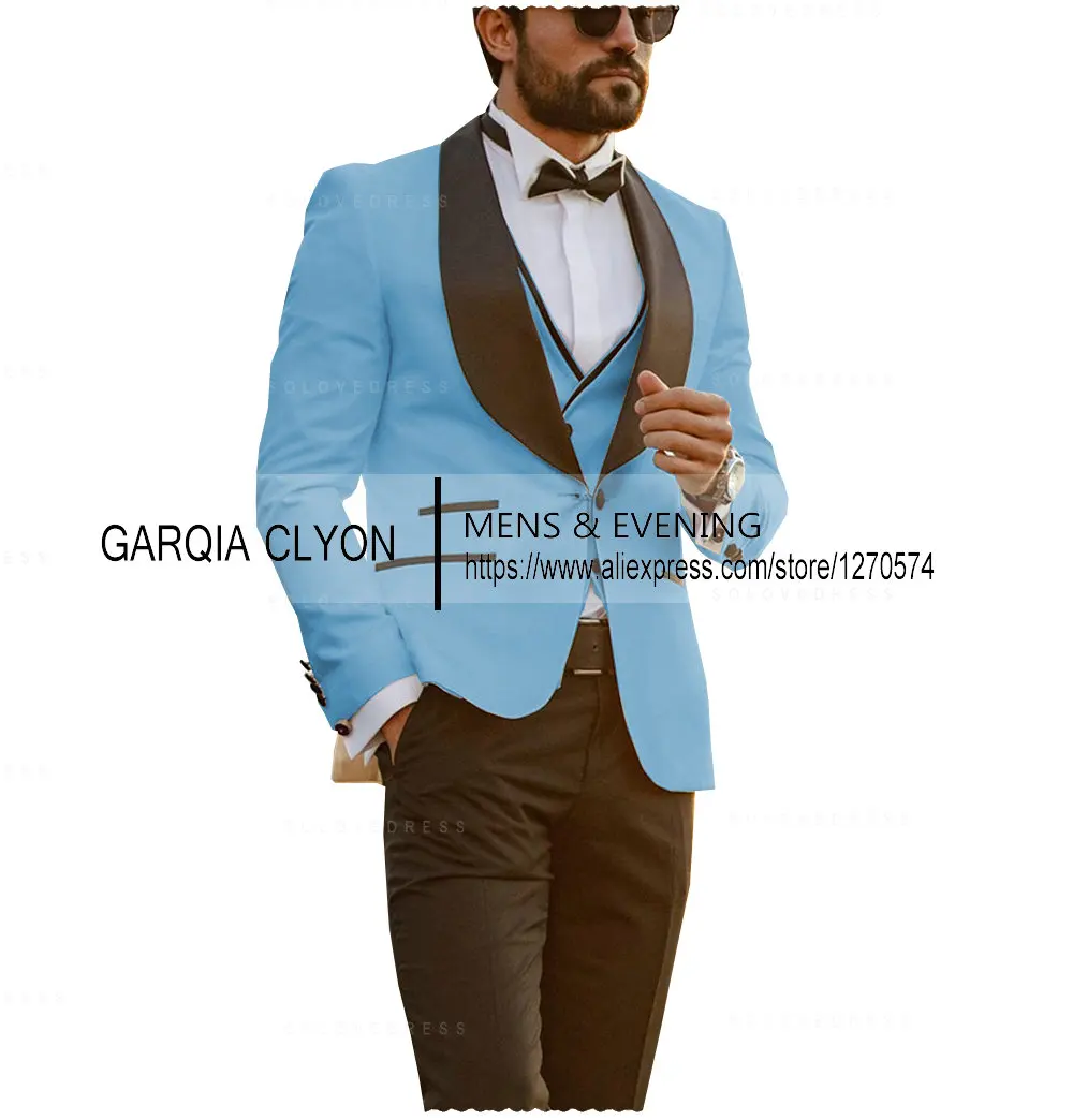 2024 Men's 3 Piece Suit Slim Fit Wedding Retro Mens Formal Suit Patchwork color Lightweight Tuxedo Suits
