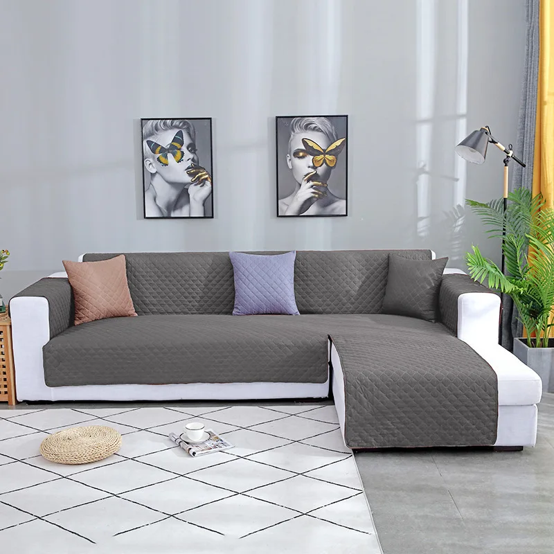 Waterproof L Shape Sofa Cover for Living Room One Piece Slipcover Right Left l Shape Corner Couch Covers Furniture Protector 6