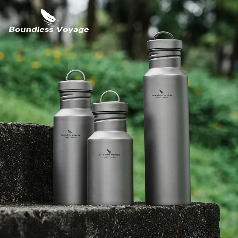 Premium Titanium Wide Mouth Water Bottle - Leak-Proof & Reusable