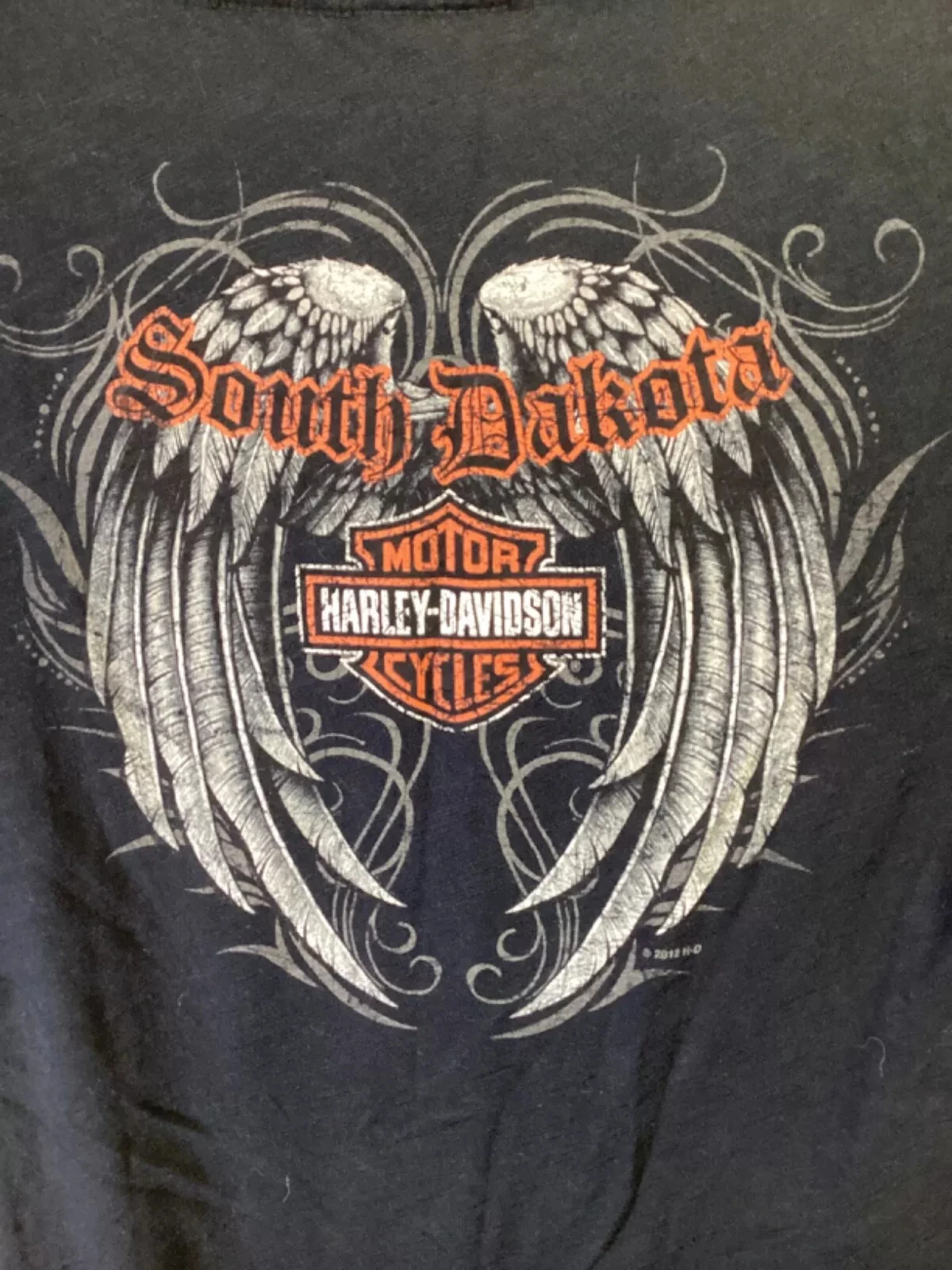 Harley-Davidson Hill City, SD 2012 Women’s Medium V Neck Cotton T Shirt 3