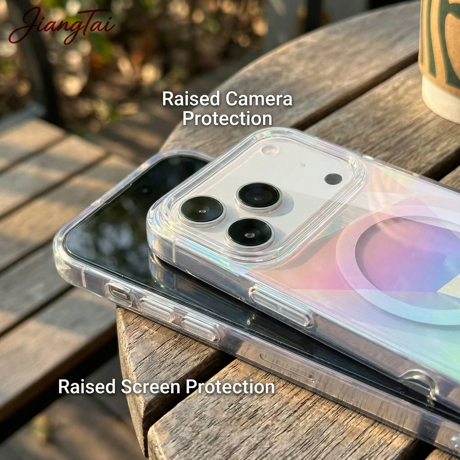 Gradient Rainbow Plated Scratch Resistant Magnetic Phone Case