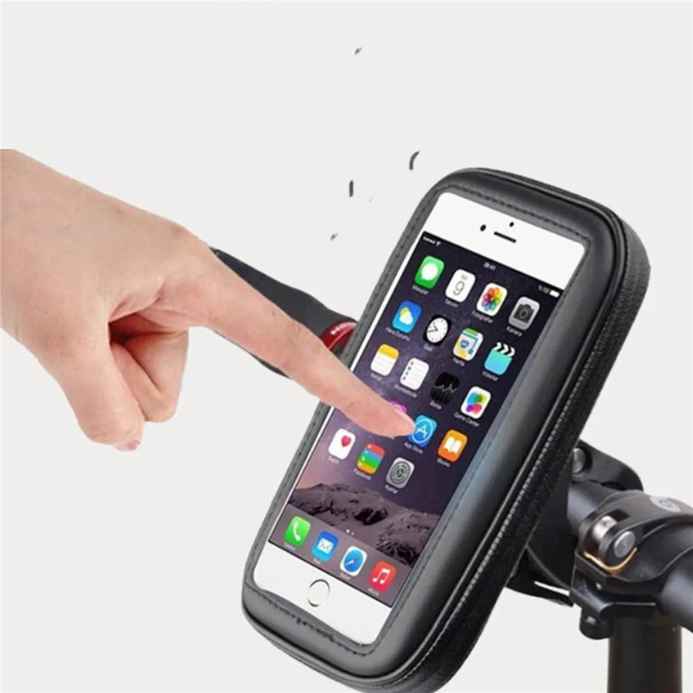 

Outdoor HD Touch Screen Phone Storage Bag with Rotation Holder Cycling Waterproof Phone Bag Bracket Motocycle Stand
