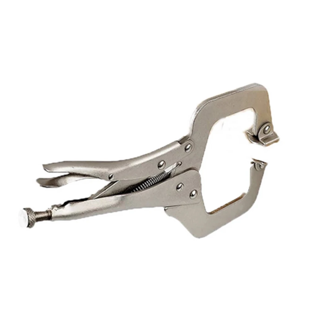 C clamp welding clip wood repair with folds pliers grip locking jaw rotating plate woodwork steel alloy hand tool spring clamp