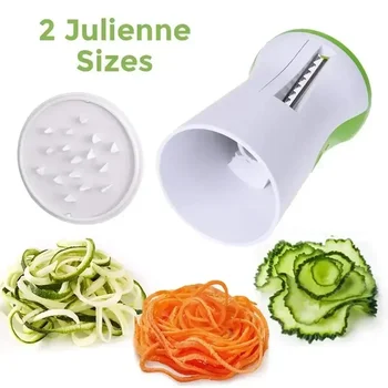 เครื่องตัดเกลียวผักเครื่องตัด Heavy Duty Spiralizer Melon และผลไม้เครื่องตัดเกลียวพาสต้าก๋วยเตี๋ยวสปาเก็ตตี้ Maker รายการครัว 2