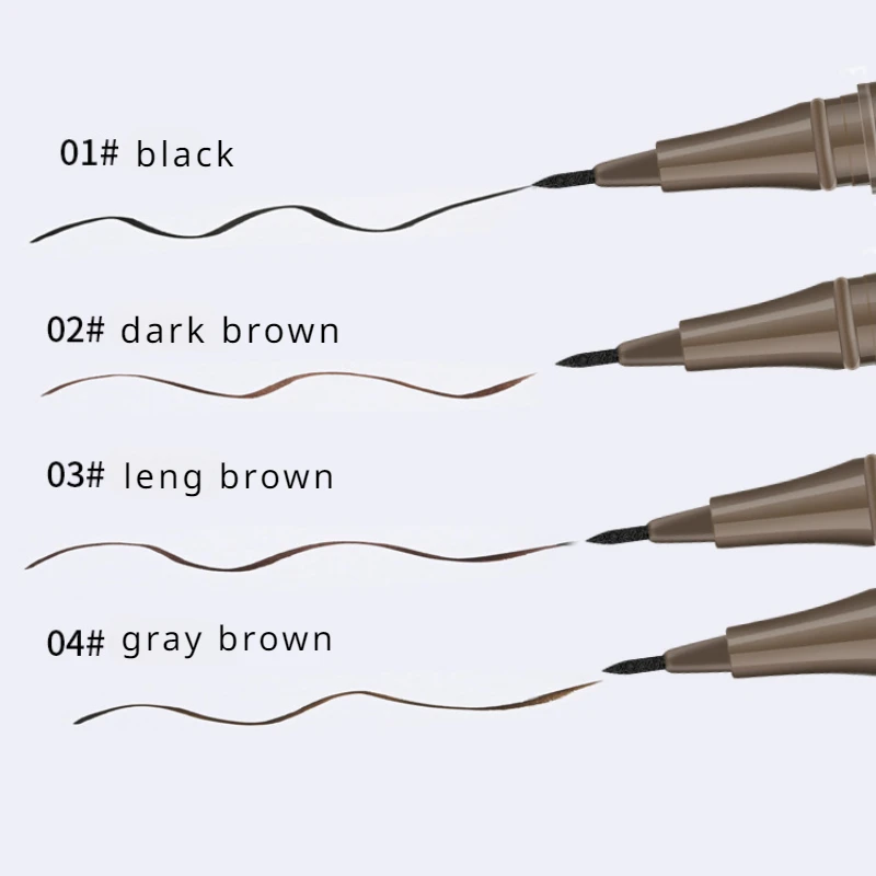 0.05mm Ultrafine Liquid Eyeliner Black Brown Waterproof Long Lasting Smooth Eyeliner Eyelash Pencils Quick-dry Eye's Makeup Tool