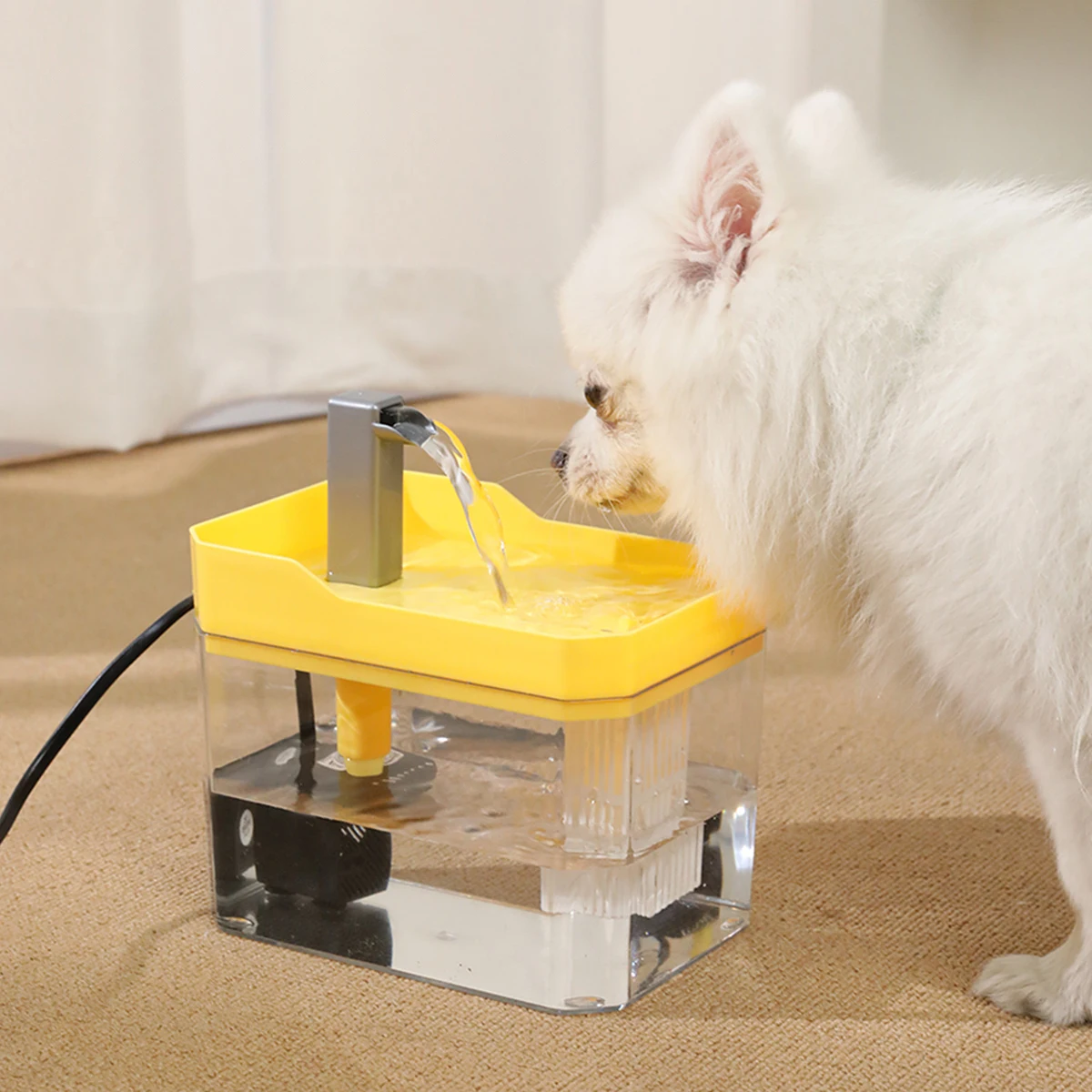 2025 Professional Dog Automatic Water Feeder Simple Practical Design 1.5L Large Capacity with Hair Filtering System 1