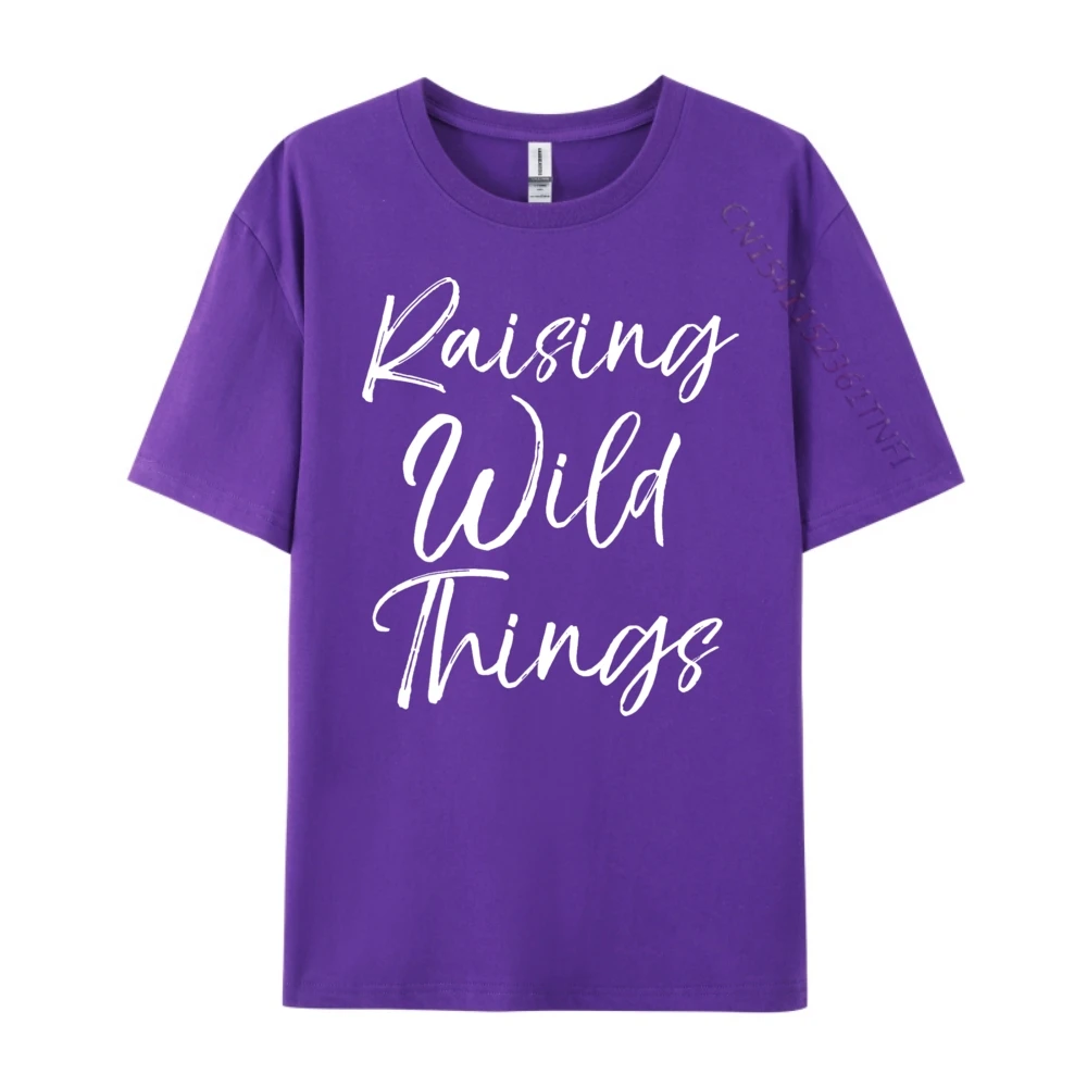 Lose Toddler Of Mother Day Raising Crew Neck T-Shirt Christmas Tops & Tees Short Sleeve Girlfriend Funny Premium Cotton T-shirts Toddler Of Mother Day Raising Wild Things_B12220 purple