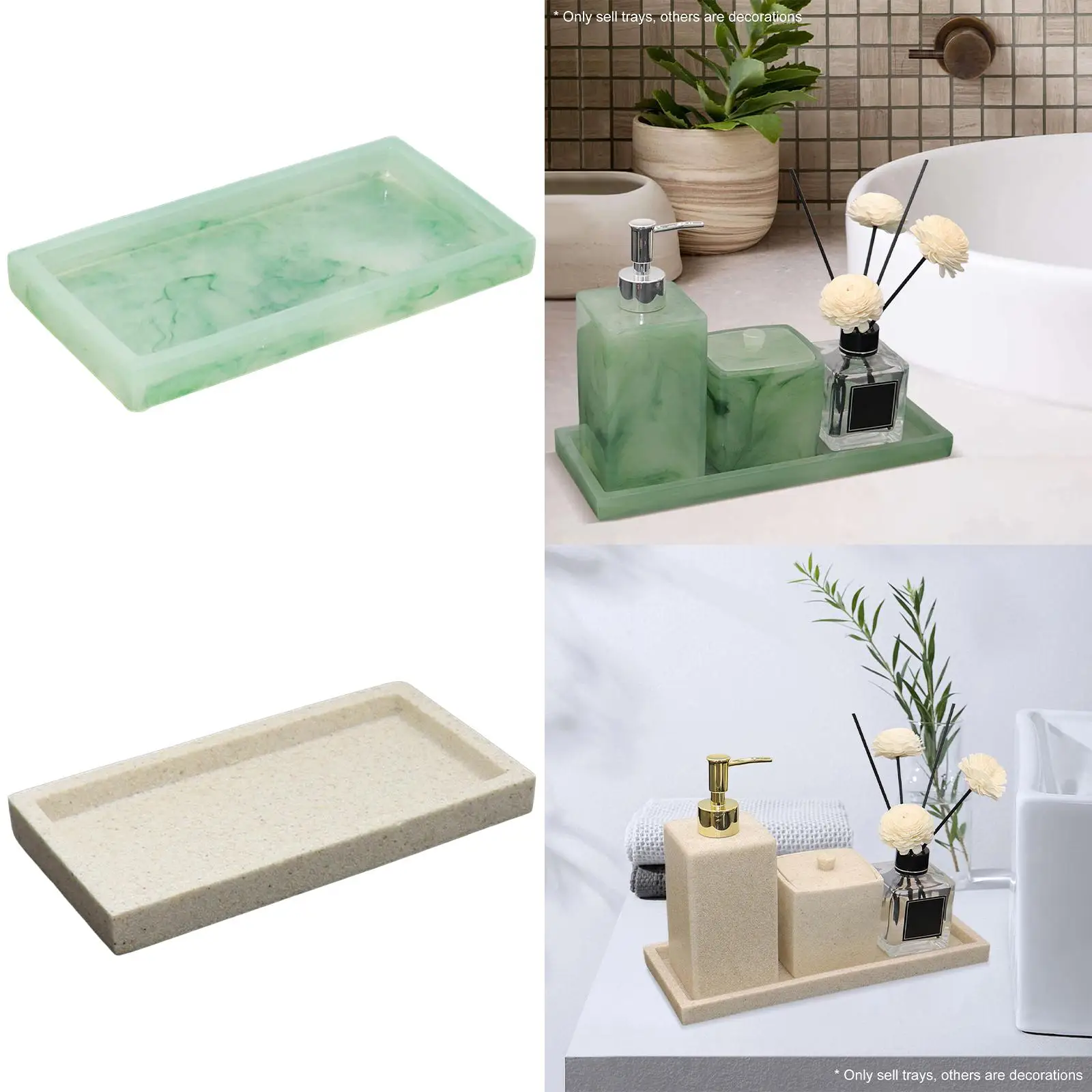 Bathroom Accessories Set Ceramic Soap Dispenser Toothbrush Holder Bathroom  Tumbler Soap Dish Vanity Tray Bathroom Decor Modern Marble Print Countertop